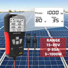 KJ Solar MPPT Tester, Photovoltaic Panel Detects Open Circuit Voltage 80V, Short Circuit Current 35A and Power 1000W.