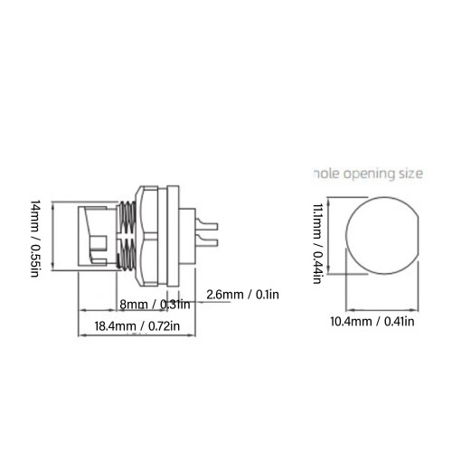 5 piezas IP67 conector de 4 pines E7 0.34mm2 20AWG 2A 1