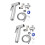 2Sets Bidet Sprayer Toilettenspritze Mit 7