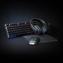 Gaming Combo Kit | 5-in-1 | Tastatur, Headset, Maus & Mauspad | Schwarz | QWERTY | US Layout