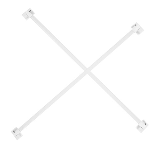 2Pairs Adjustable White Iron Curtain Rods for Bathroom and Window Use 1