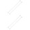 2Pairs Adjustable White Iron Curtain Rods for Bathroom and Window Use 7