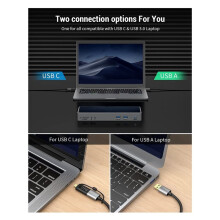 16In1 Type-C USB 3.0 Docking Station USB C Docking Station with Dual Monitor 4K -Compatible 5K Triple Display