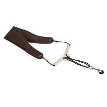Breathable Microfiber Leather Saxophone Neck Strap for Alto & Tenor Brown