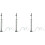 3Pcs Black Mini Simulation Railroad Lights for Sand Table Display 6