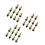 30Pièces Connecteurs Dorés +pièce Serrage Protection Câbles 10
