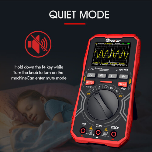 Handheld 2in1 Oscope Meter with Digital Display 1MHz Bandwidth 2.5Msps Sampling 1