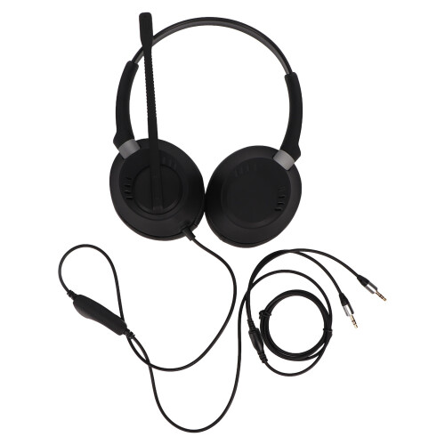 Ακουστικά Over-Ear για υπολογιστή με περιστρεφόμενο μικρόφωνο και ακύρωση θορύβου,