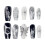 (XS) Punk hopea-mustat tekokynnet – 50 kpl 4