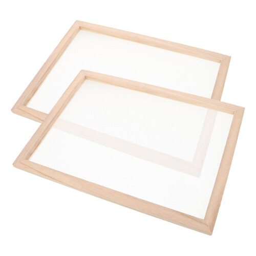 6Pièces Bois Beige Pour Papier Avec Cadre 1