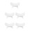 5Pcs Professional White Plastic Nail Arm Rest U Shape Hand Holder 5
