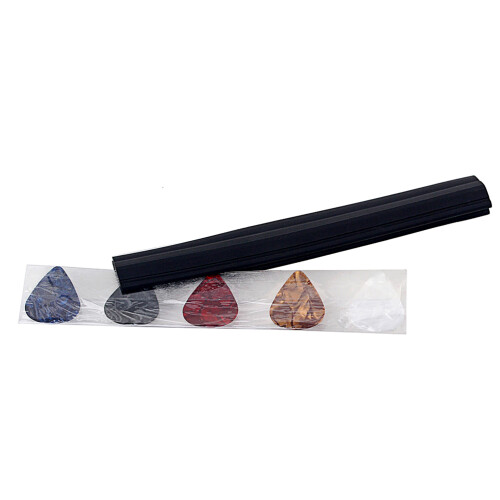 5Pièces Clip -Pick Guitare Noir Double Rangée Compatible Micro 2