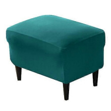 (1 Piece, Light blue) Elastic Footstool Cover Dust Covers Rectangle Nordic Footrest Chairs Protector Washable Sofa Chair Slipcover Universal Size