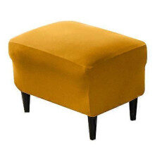 (1 Piece, Mustard) Elastic Footstool Cover Dust Covers Rectangle Nordic Footrest Chairs Protector Washable Sofa Chair Slipcover Universal Size