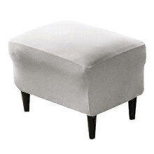 (1 Piece, Light grey) Elastic Footstool Cover Dust Covers Rectangle Nordic Footrest Chairs Protector Washable Sofa Chair Slipcover Universal Size