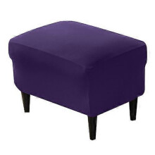 (1 Piece, Purple) Elastic Footstool Cover Dust Covers Rectangle Nordic Footrest Chairs Protector Washable Sofa Chair Slipcover Universal Size