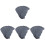 24Pcs Sweatbands Hard Hat Liners Light Grey Comfortable Cotton 4