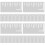 28Pcs Plastic Growth Chart Stencil White Reusable Kids Height Ruler 6