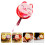 2Pcs Portable PU Cosmetic Mirror Adorable Handheld Tool 9