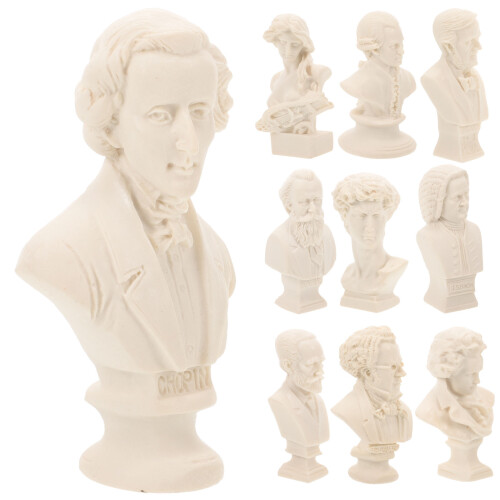 30Pièces Figurines Plâtre Blanches Outil Sculpture Décor 2