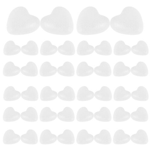 150Pcs Craft Foam Hearts White for DIY Wedding Decor and Art Projects 2