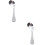 2Pcs Feeding Spoons Silver Stainless Steel Feeding Set 6