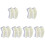 6Pairs Grey Knee Warmers Knee Compression Pads 6