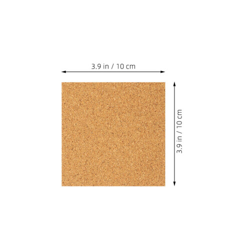 24Pcs Self Adhesive Cork Sheets Light Brown DIY Coasters Non-Slip Pads 2