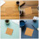 24Pcs Self Adhesive Cork Sheets Light Brown DIY Coasters Non-Slip Pads 6