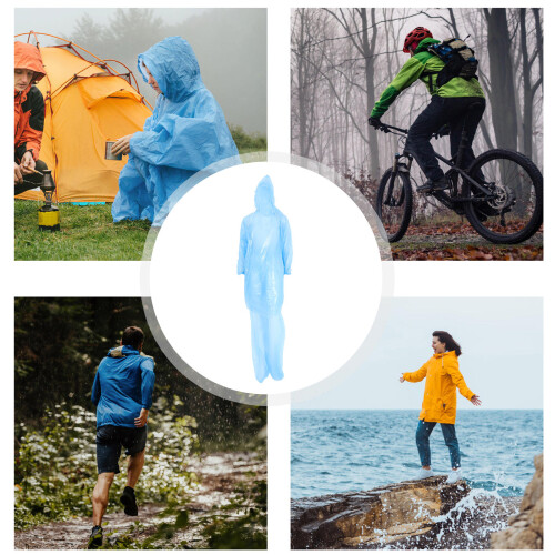 3Ensembles Ponchos Imperméables Capuche Protection Outdoor 2