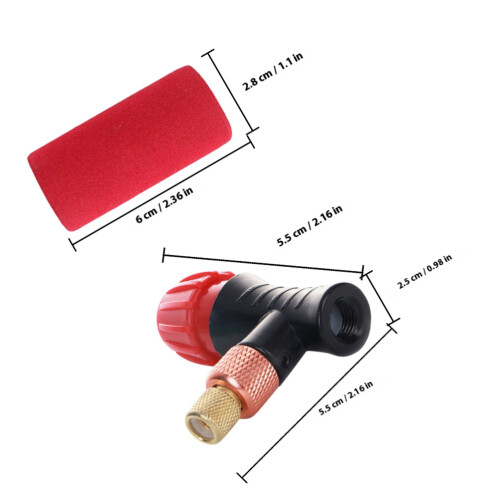 2Pièces Adaptateur Valve Gonfleur Alliage Compatible 1