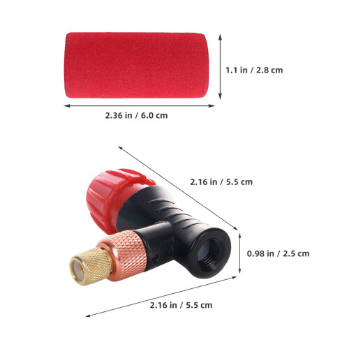 2Pièces Adaptateur Valve Gonfleur Alliage Compatible 2