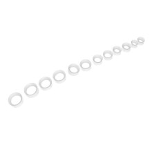 (Clear) 7 Pairs Flexible Silicone Ear Tunnels Gauges Expander Stretching Kits for Ear Stretching and Daily Wear