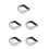 5Pcs Stainless Steel Pastry Cutter Dough Blender Silver for Baking 7