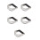5Pcs Stainless Steel Pastry Cutter Dough Blender Silver for Baking 8