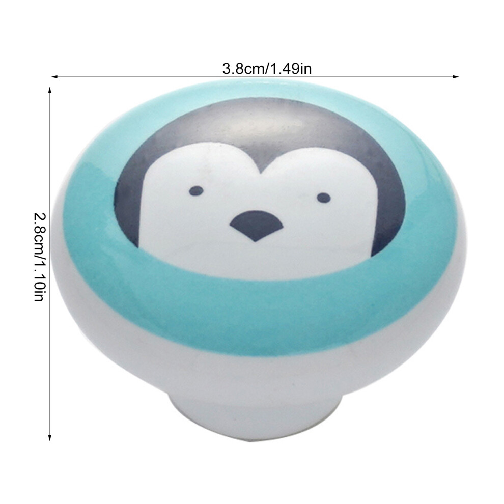 (Penguin) Ceramic Cabinet Knobs - Durable & Stylish For Home Drawers 6017806754345