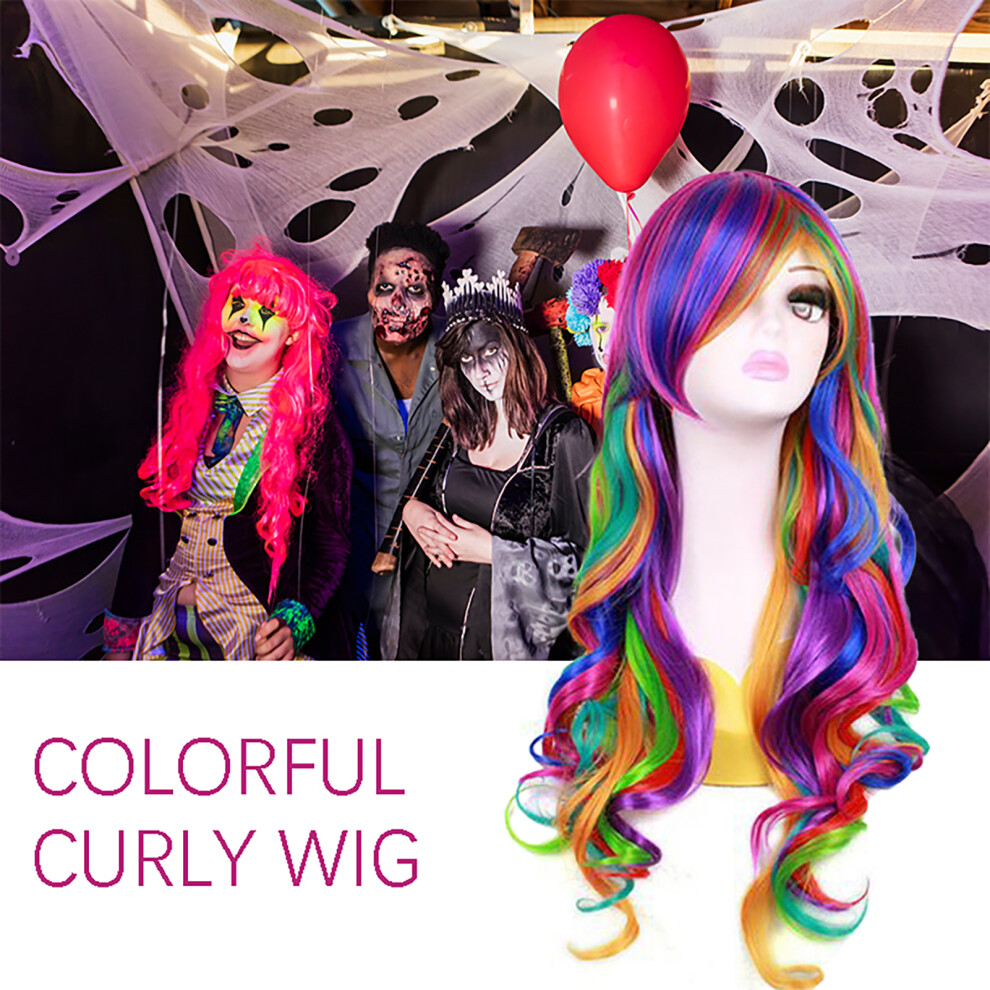 Dachuang Beauty Rainbow Long Wig For Women - Soft & Realistic