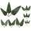 36Pcs Durable Green Miniature Plastic Trees for Model Craft and Decor 3