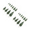 36Pcs Durable Green Miniature Plastic Trees for Model Craft and Decor 4