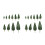 36Pcs Durable Green Miniature Plastic Trees for Model Craft and Decor 5
