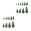 36Pcs Durable Green Miniature Plastic Trees for Model Craft and Decor 6
