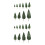 36Pcs Durable Green Miniature Plastic Trees for Model Craft and Decor 10