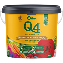 Vitax Q4 Pelleted All Purpose Fertilizer 4.5kg - Commercial Grade Flower & Veg Feed