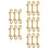 15Pcs Brass Double Bolt Snap Hooks Golden Clips for Bag Straps Secure 4