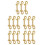15Pcs Brass Double Bolt Snap Hooks Golden Clips for Bag Straps Secure 5
