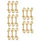 15Pcs Brass Double Bolt Snap Hooks Golden Clips for Bag Straps Secure 6
