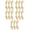 15Pcs Brass Double Bolt Snap Hooks Golden Clips for Bag Straps Secure 8