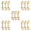 15Pcs Brass Double Bolt Snap Hooks Golden Clips for Bag Straps Secure 9