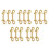 15Pcs Brass Double Bolt Snap Hooks Golden Clips for Bag Straps Secure 10