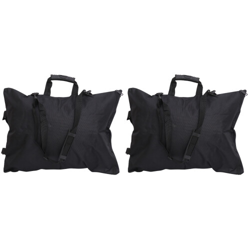 2Pcs Waterproof Black Canvas Drawing Board Bag with Zipper Tote Handle 2